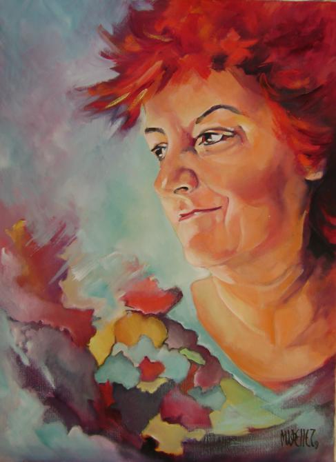 Auto portrait - Martine Woellet