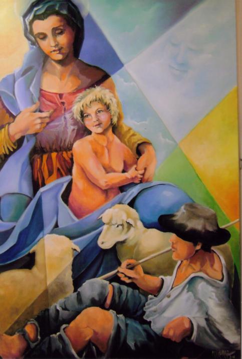 La Vierge en famille - Martine Woellet