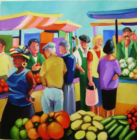 Le marché - Martine Woellet