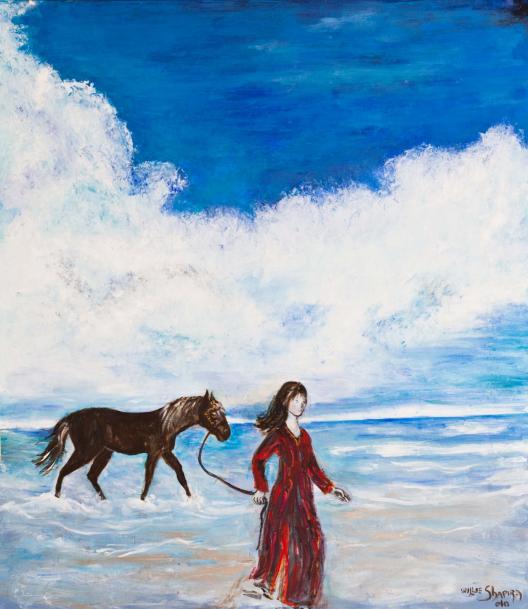 woman with a horse - Willie Shapira