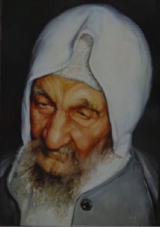 Portrait of the rabbi. - Vera Gindinblat