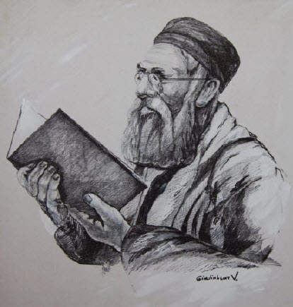 The rabbi says a prayer. - Vera Gindinblat