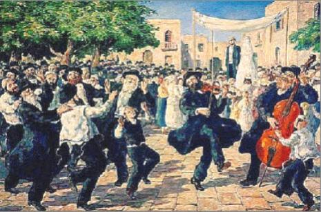 The Jewish wedding.  (Copy). - Vera Gindinblat