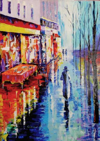 In a city after a rain. - Vera Gindinblat