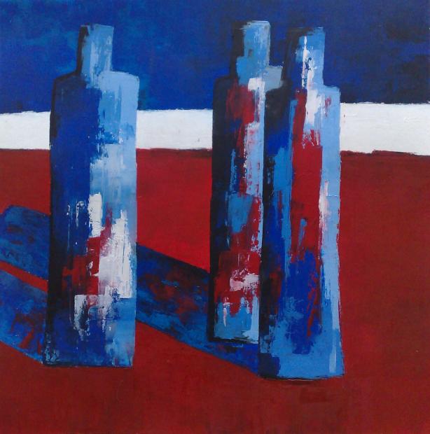 Bouteilles rouges et bleues - Adélaïde Daniel - Click to enlarge