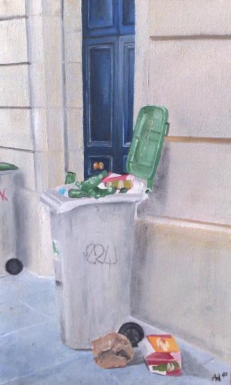 Poubelle après une fête - Adélaïde Daniel