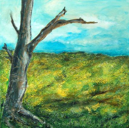 Arbre mort veillant sur un Champs de Colza - Jean Jacques Thome