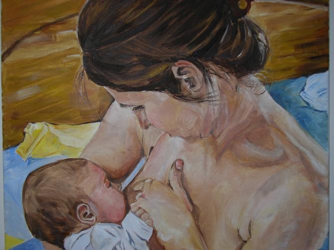 Maman qui allaite son enfant - Monica Ciocan - Click to enlarge