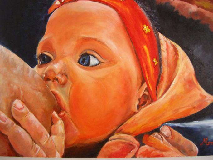 Bébé qui boit - Monica Ciocan - Click to enlarge