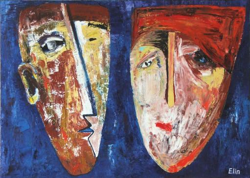 Family portrait oil painting Bogomolnik - Elin Bogomolnik