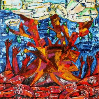 “Tree of life” oil painting Bogomolnik - Elin Bogomolnik