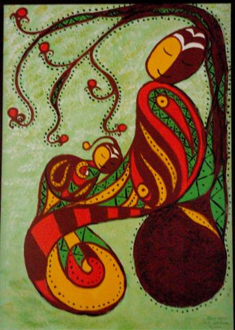 sieste sous un arbre - Annick Chenu