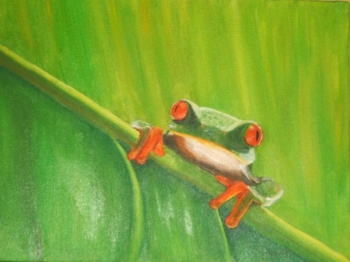 Grenouille curieuse - Christelle Mallaisé - Click to enlarge