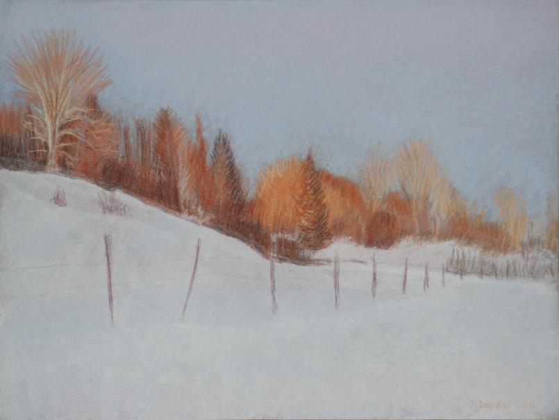 Lumière hivernale 05 - La Cluse et Mijoux - Jacqueline Dardel-Kormann - Click to enlarge