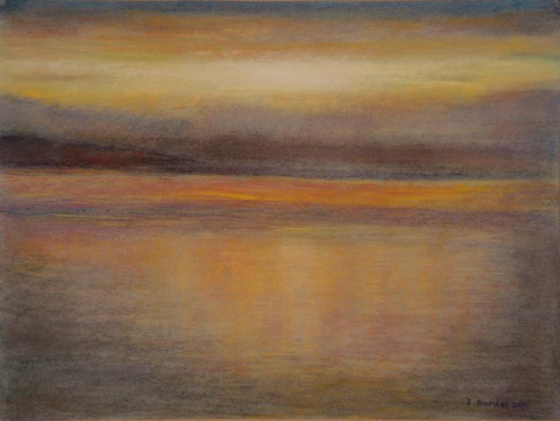 Coucher de soleil sur le Lac Léman 3 - Jacqueline Dardel-Kormann - Cliquer pour afficher en grand