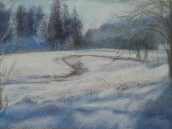 Lumière hivernale 08 - La Cluse et Mijoux - Jacqueline Dardel-Kormann - Cliquer pour afficher en grand