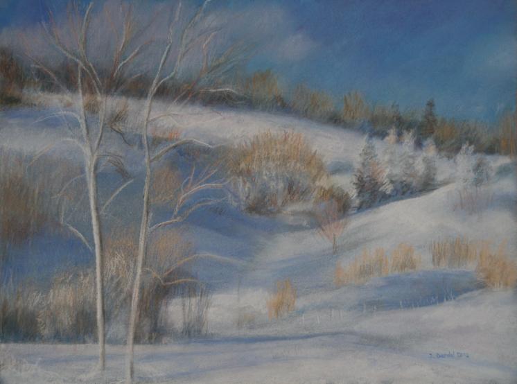 Lumière hivernale 10 - La Cluse et Mijoux - Jacqueline Dardel-Kormann - Cliquer pour afficher en grand
