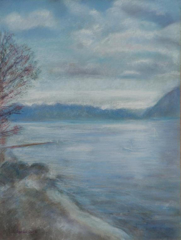 Crépuscule sur le Lac Léman 2 - Jacqueline Dardel-Kormann
