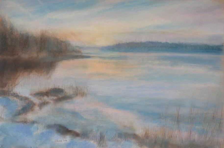 Crépuscule sur le Lac St Point 2 - Jacqueline Dardel-Kormann - Cliquer pour afficher en grand