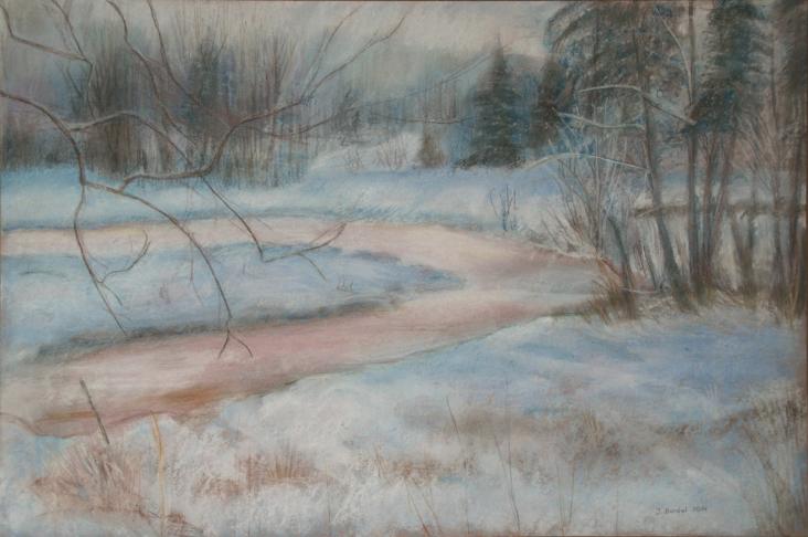 Lumière hivernale 14 - La Cluse et Mijoux - Jacqueline Dardel-Kormann - Click to enlarge