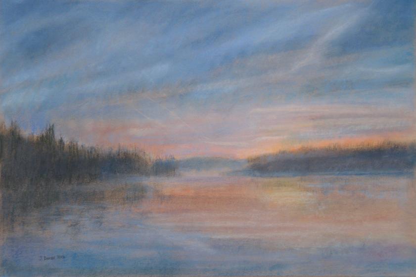 Crépuscule sur le Lac St-Point 3 - Jacqueline Dardel-Kormann - Click to enlarge