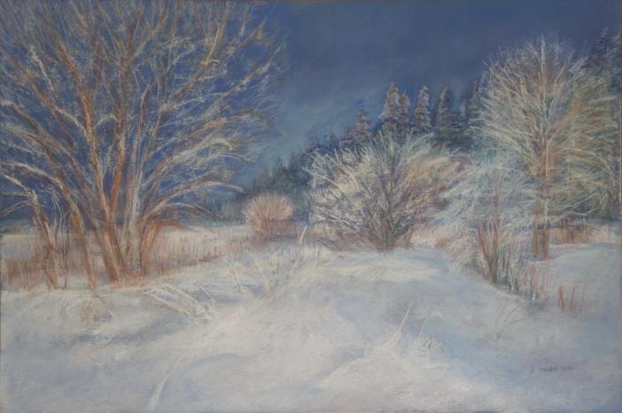 Lumière hivernale 15 - La Cluse et Mijoux - Jacqueline Dardel-Kormann - Cliquer pour afficher en grand