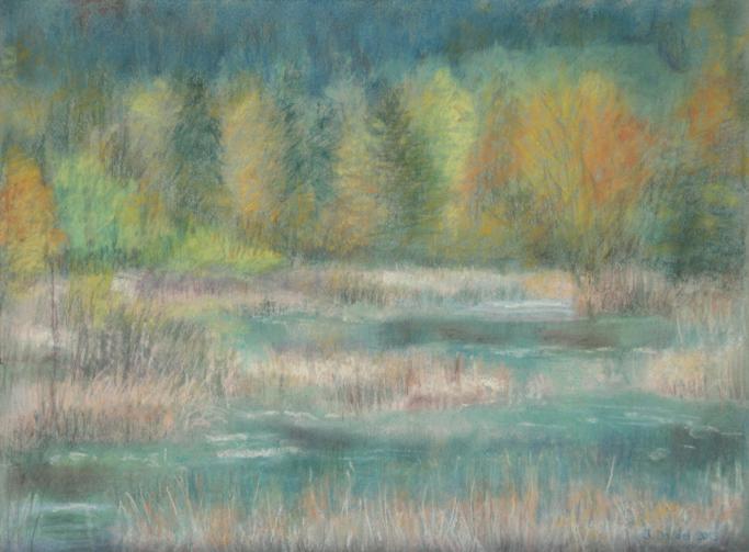 Le Doubs à Oye-et-Pallet en automne 2 - Jacqueline Dardel-Kormann - Click to enlarge