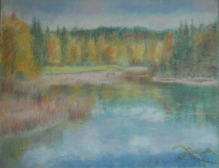 Le Doubs à Oye-et-Pallet en automne 3 - Jacqueline Dardel-Kormann - Click to enlarge