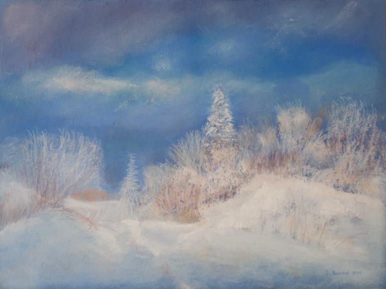 Lumière hivernale 17 - La Cluse et Mijoux - Jacqueline Dardel-Kormann - Click to enlarge