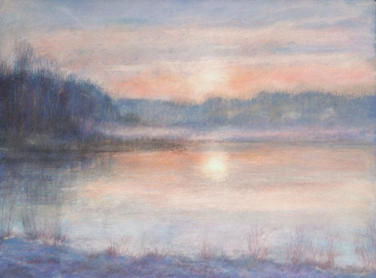 Crépuscule sur le Lac St-Point 6 - Jacqueline Dardel-Kormann - Cliquer pour afficher en grand