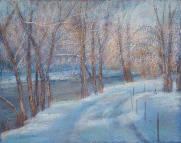 Le Doubs à Oye-et-Pallet en hiver 3 - Jacqueline Dardel-Kormann - Click to enlarge