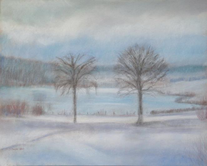 Lac des Taillères en hiver - Jacqueline Dardel-Kormann - Click to enlarge