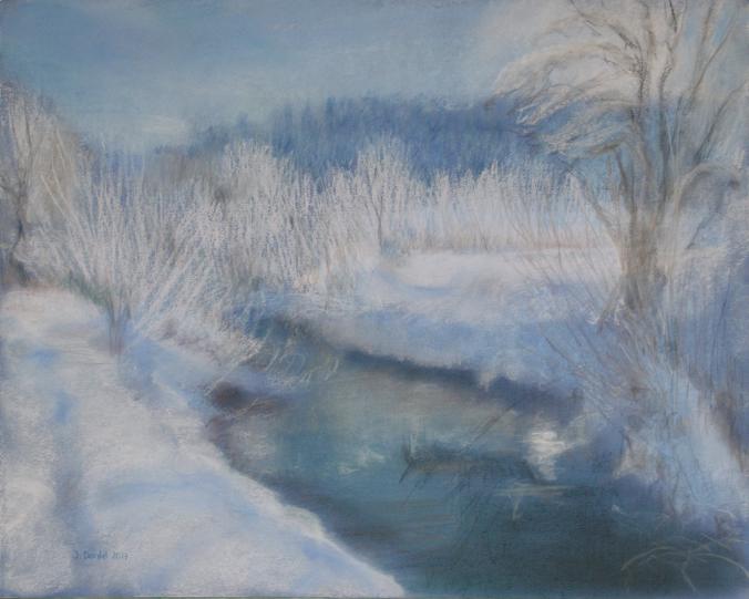 Lumière hivernale 25 - La Cluse et Mijoux - Jacqueline Dardel-Kormann - Cliquer pour afficher en grand