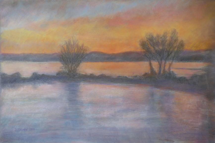 Coucher de soleil sur le Lac Léman 6 - Jacqueline Dardel-Kormann - Click to enlarge