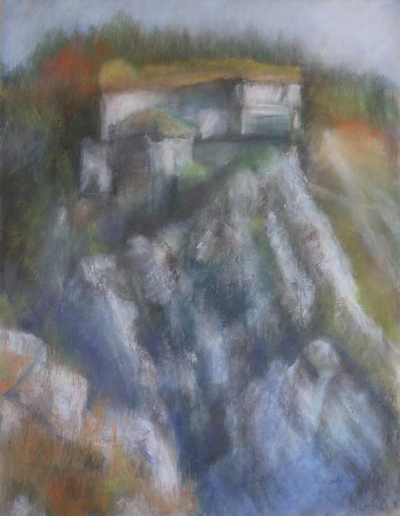 Fort Mahler vu du Château de Joux - Jacqueline Dardel-Kormann - Click to enlarge