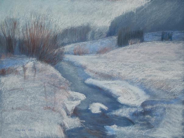 Matin au fil de l'eau 2 - La Cluse et Mijoux - Jacqueline Dardel-Kormann - Click to enlarge