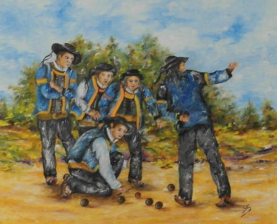Joueurs de boules - Yves Sauvage