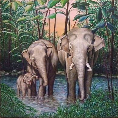 Eléphants d'Asie - Jean-Jacques Briquet