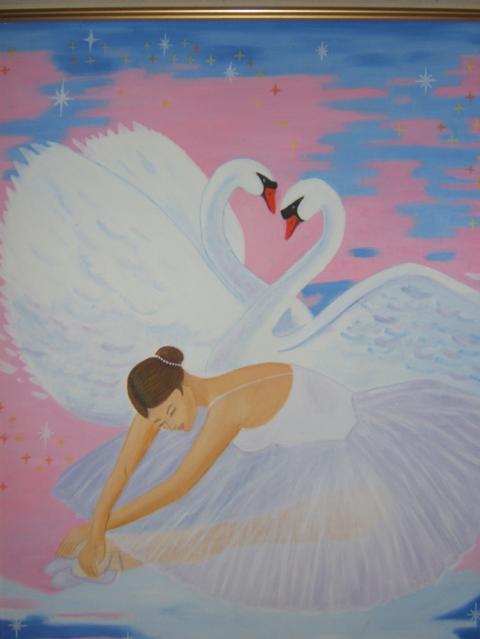 Danseuse et cygnes - Isabelle Dhondt