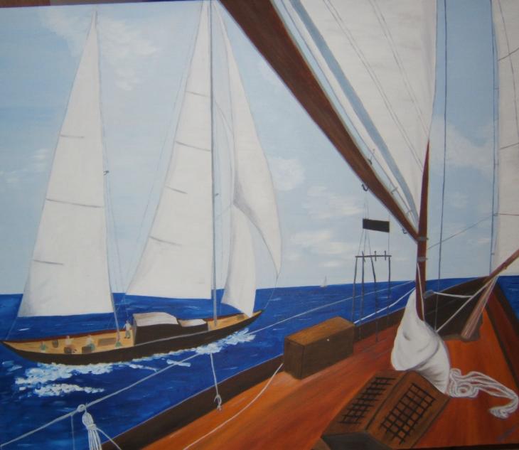 Pont de voilier - Isabelle Dhondt - Cliquer pour afficher en grand