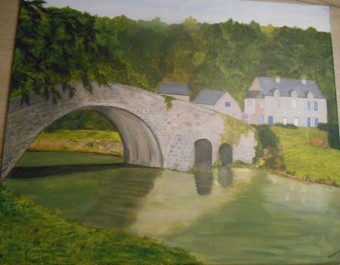 Le pont à Lehon - Isabelle Dhondt - Cliquer pour afficher en grand