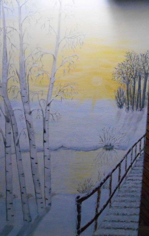 Pont sous la neige - Isabelle Dhondt