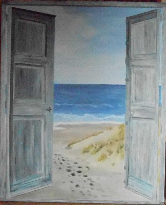 Porte sur la plage - Isabelle Dhondt