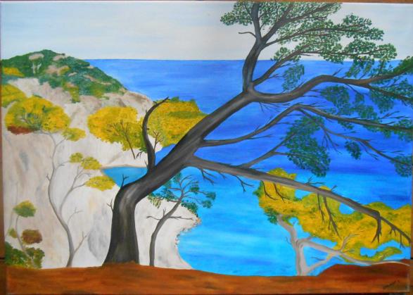 Paysage de Proquerolles - Isabelle Dhondt - Cliquer pour afficher en grand