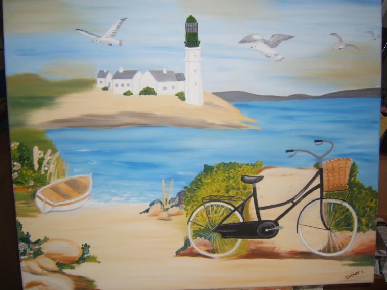 Vélo sur la plage - Isabelle Dhondt - Cliquer pour afficher en grand