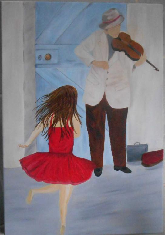le violoniste et la danseuse - Isabelle Dhondt
