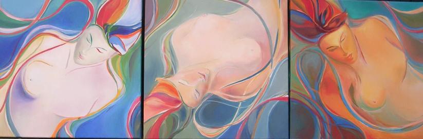 Triptyque - Colette Levie - Cliquer pour afficher en grand