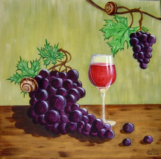Le verre du vin rouge - Natalia Servolle