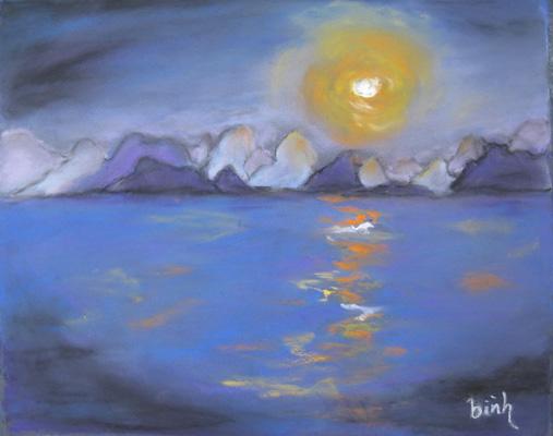 Moonrise over Ha Long Bay - Binh Pham