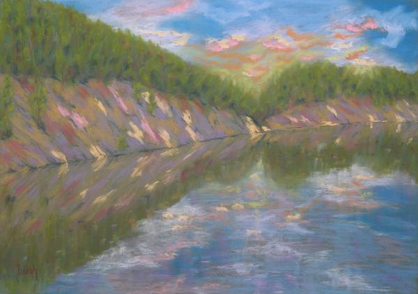 Yellowstone River at Sunset - Binh Pham - Click to enlarge